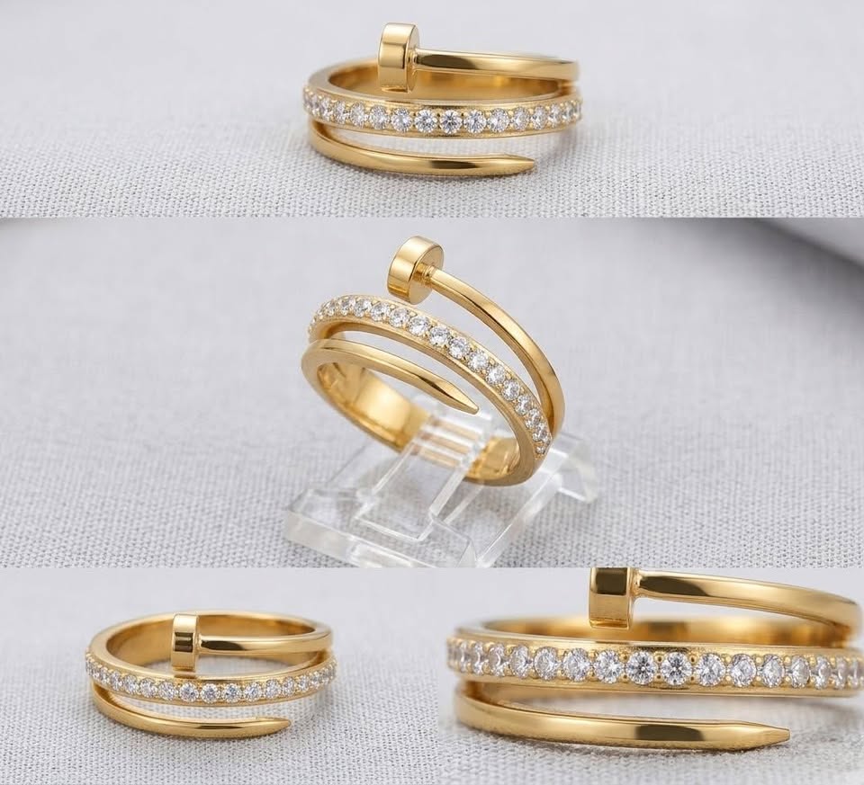 Chic Gold-Tone Statement Ring For Women