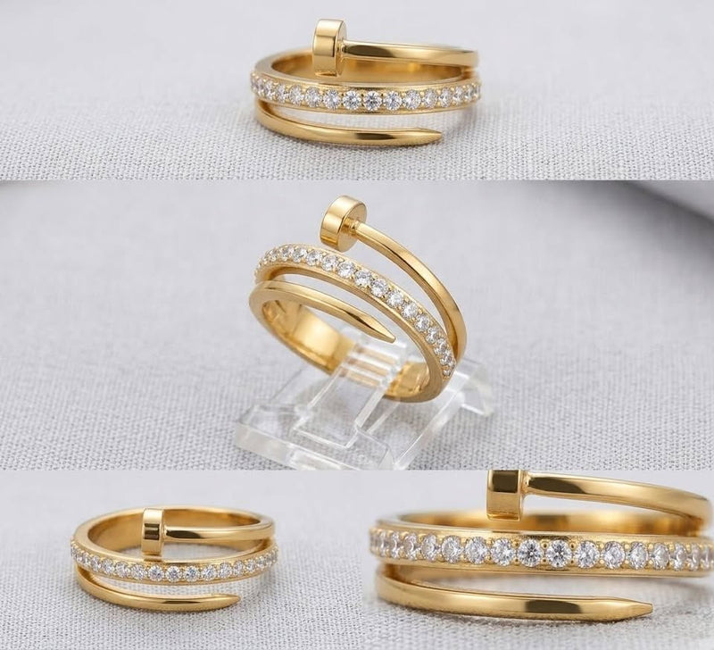 Chic Gold-Tone Statement Ring For Women