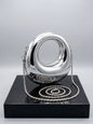 Shiny Silver Ring Hard-Shell Purse